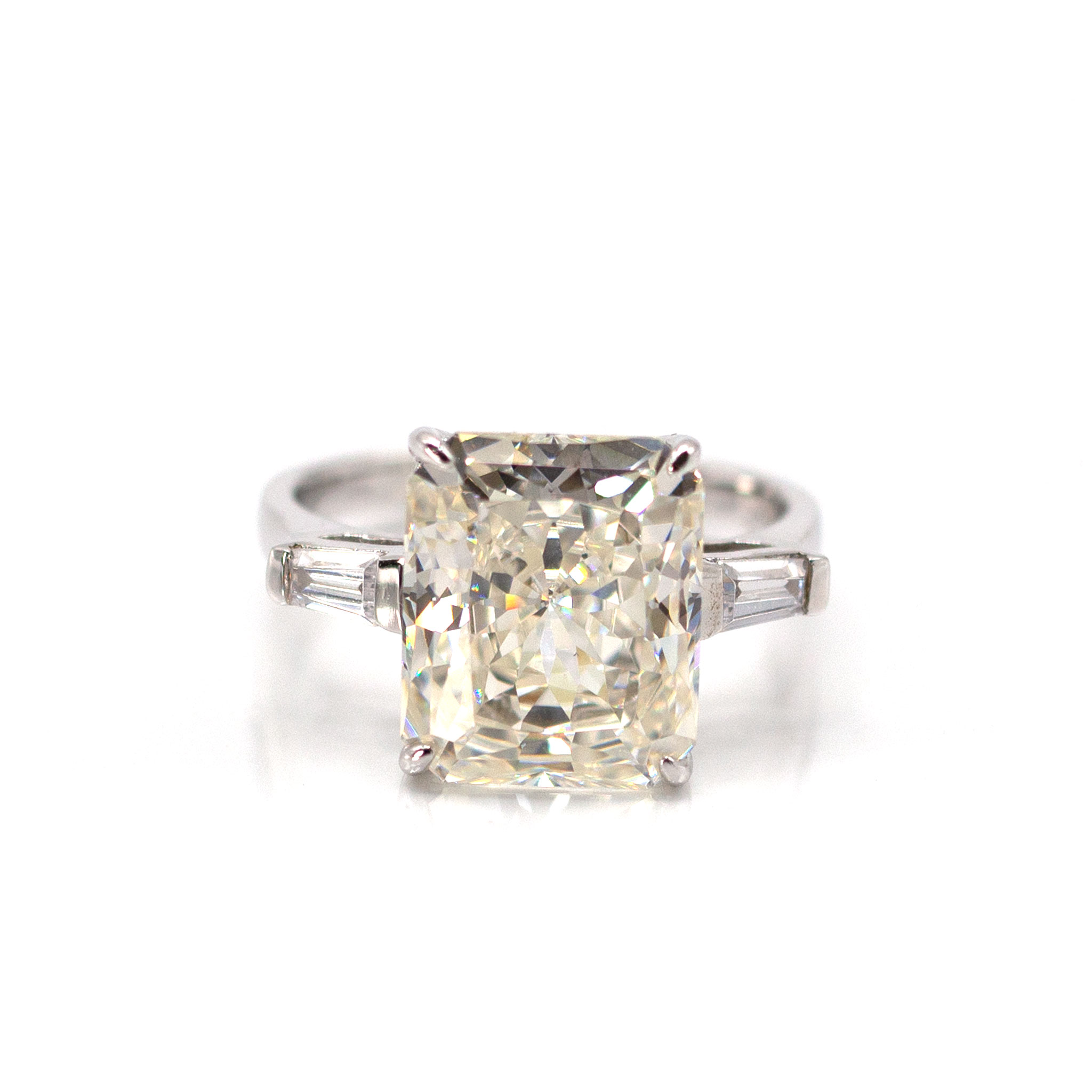 Solitaire & Baguette Zirconia Ring