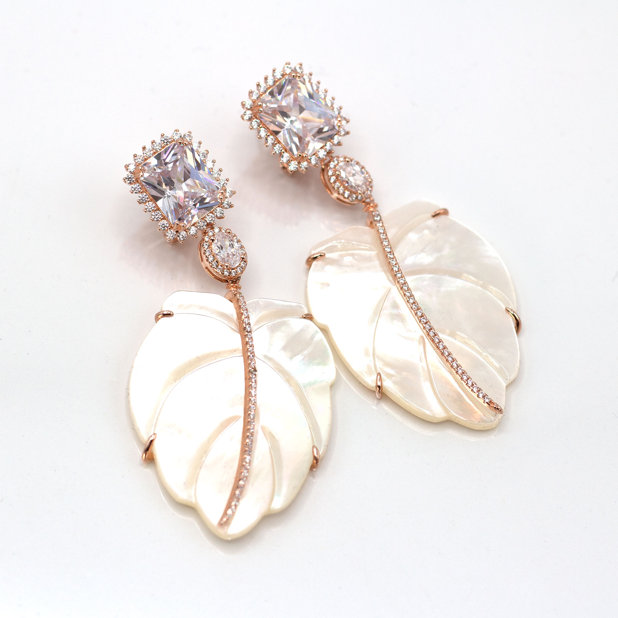Pearl & Solitaire Zirconia Earrings