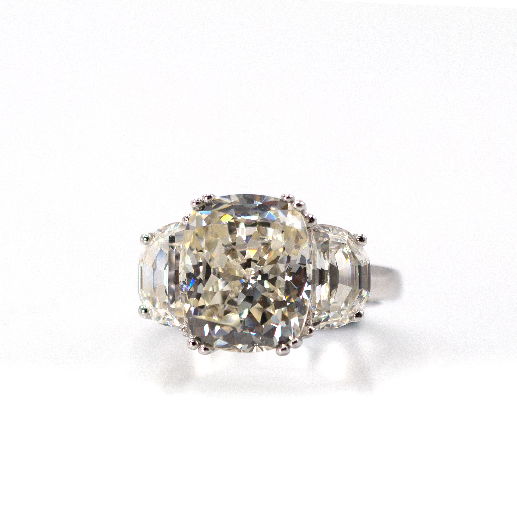 Cushion & Trapezoid Zirconia Ring