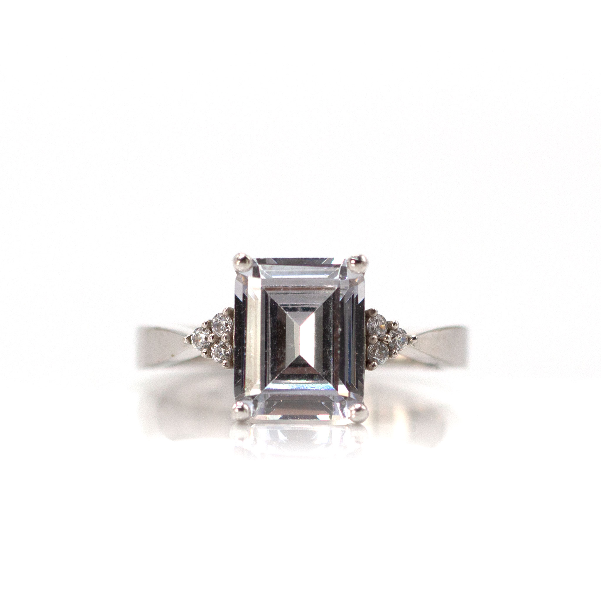 Curla Squared & Triplex Zirconia Ring