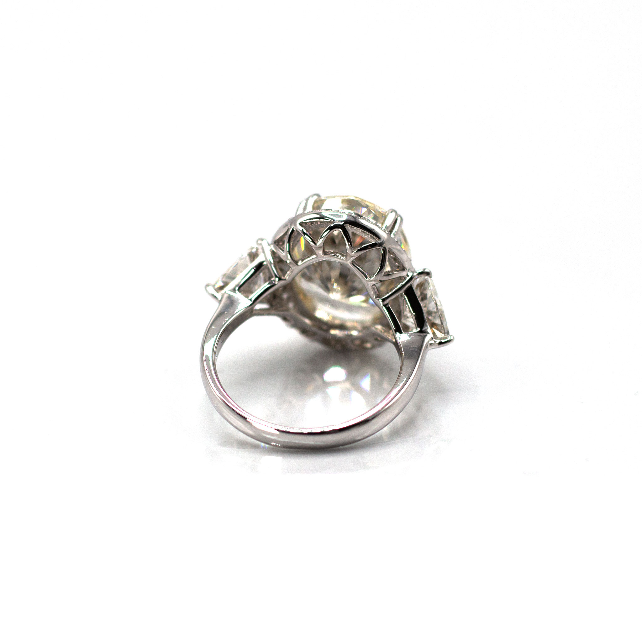 Oval & Trapezoid Smokey Zirconia Ring