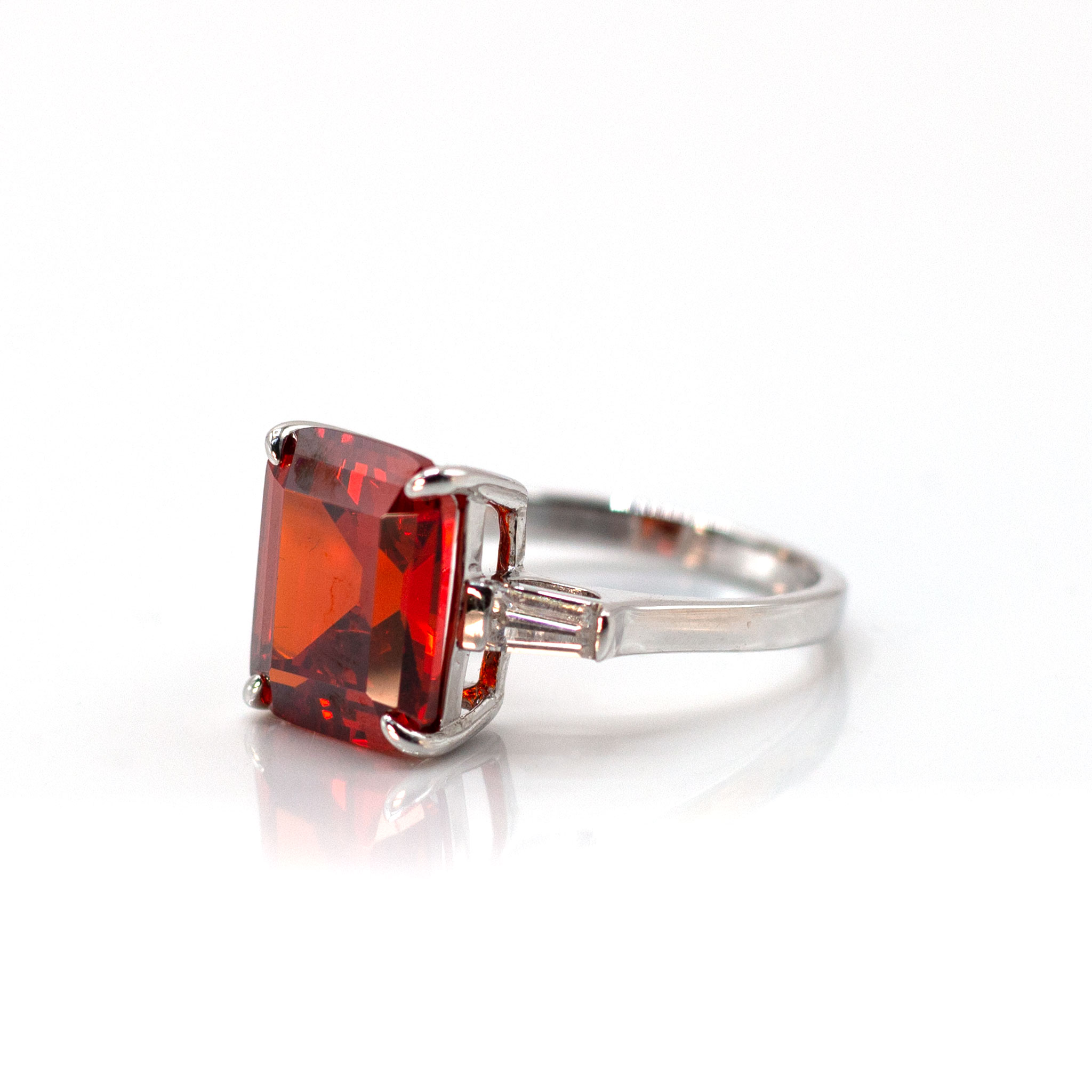 Ruby Solitaire Zirconia Ring