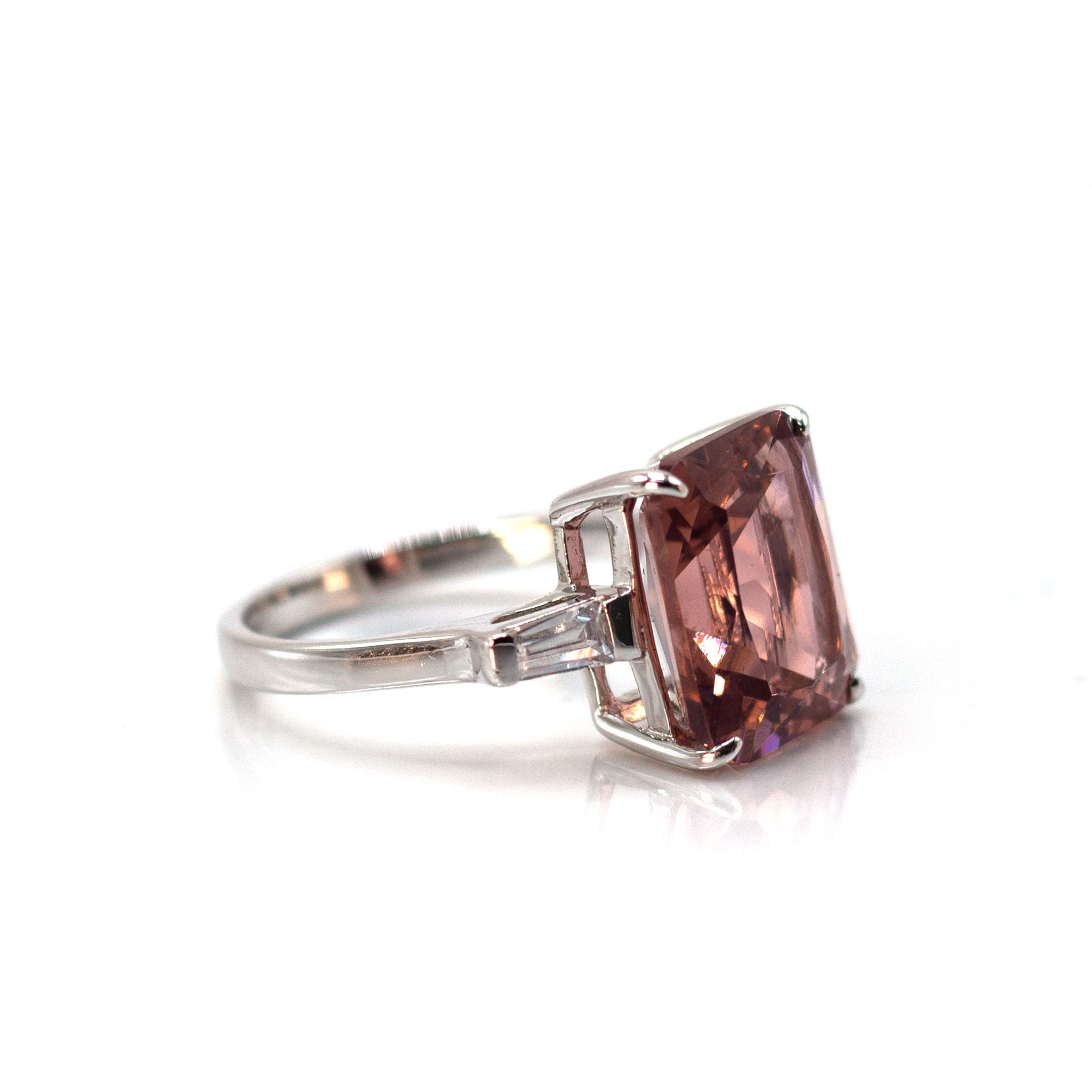 Ruby Solitaire Zirconia Ring