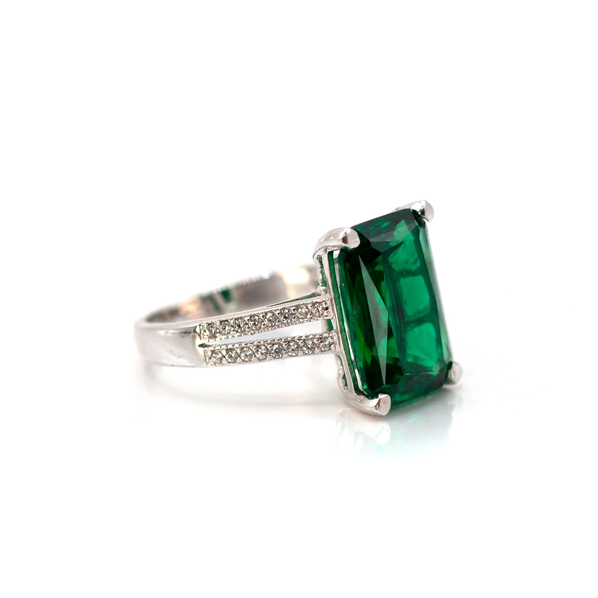 Sage Dual Band Zirconia Ring
