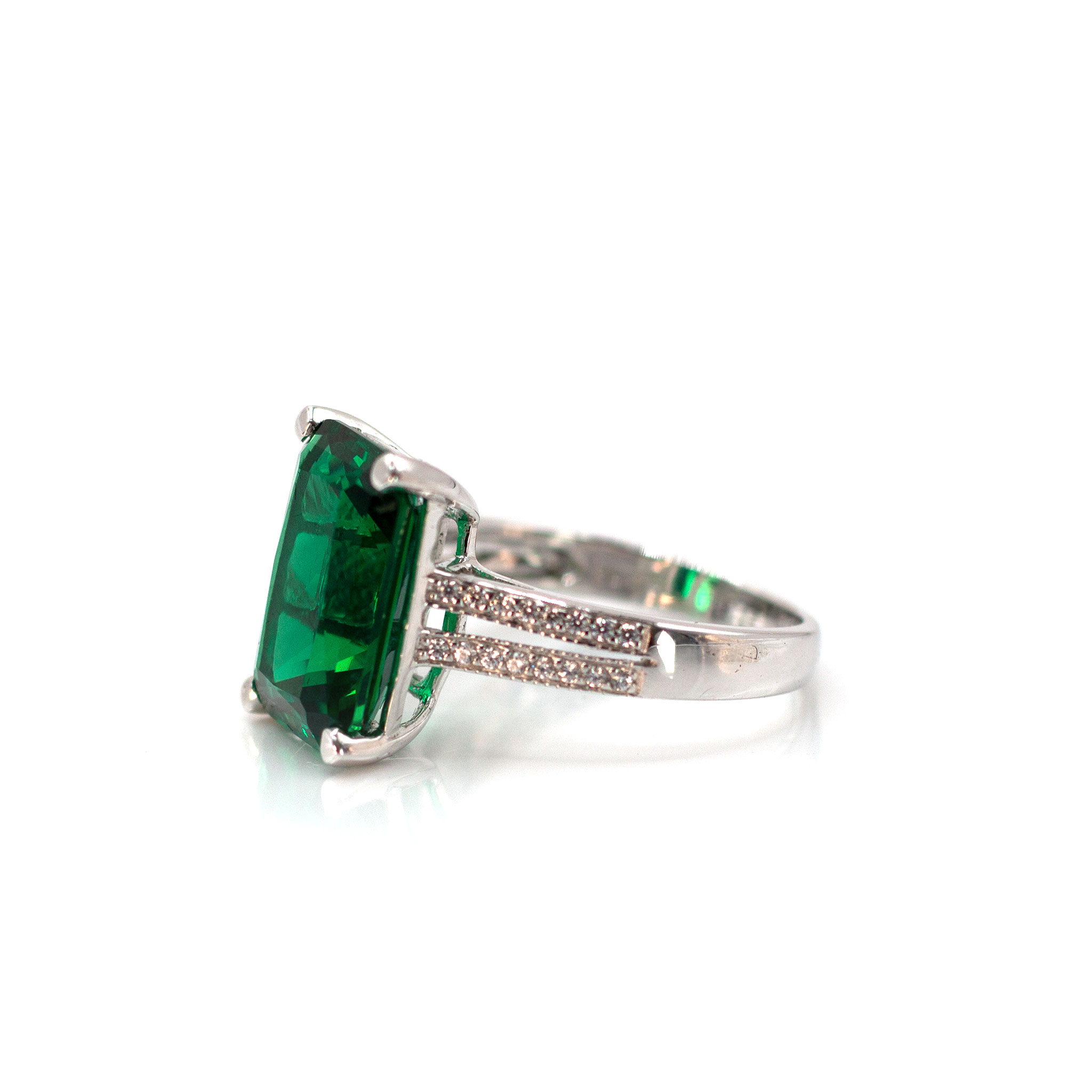 Sage Dual Band Zirconia Ring