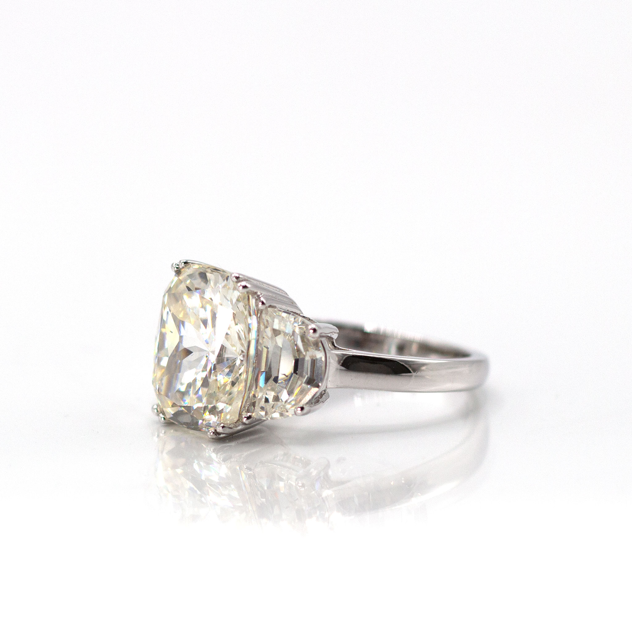 Cushion & Trapezoid Zirconia Ring